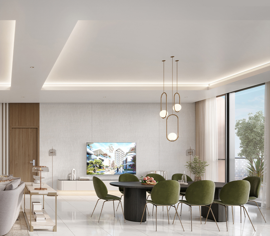 Takaya four-bedroom penthouse living room