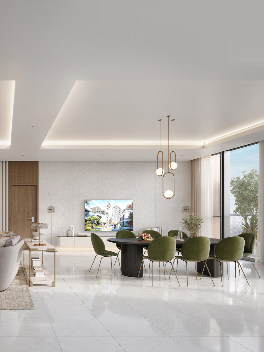 Takaya four-bedroom penthouse living room