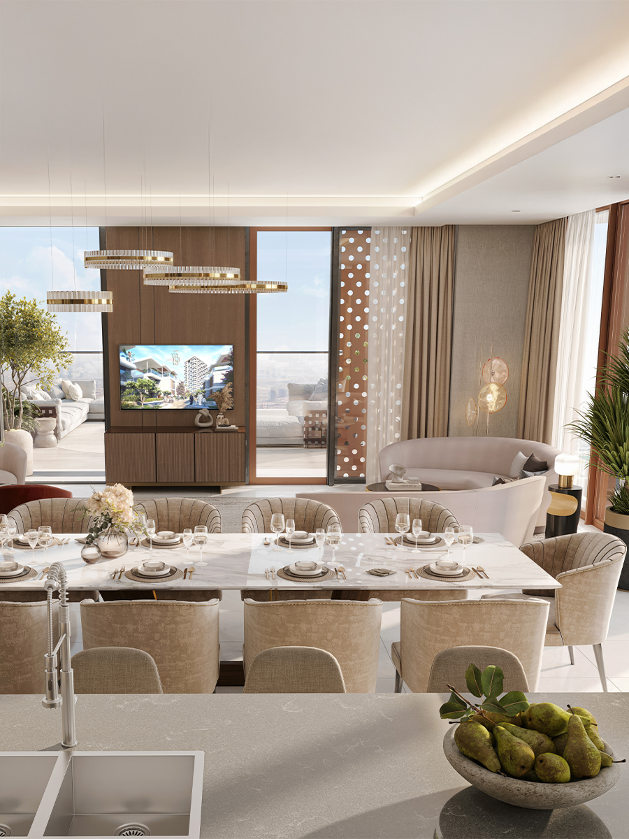 Takaya penthouse spacious living room