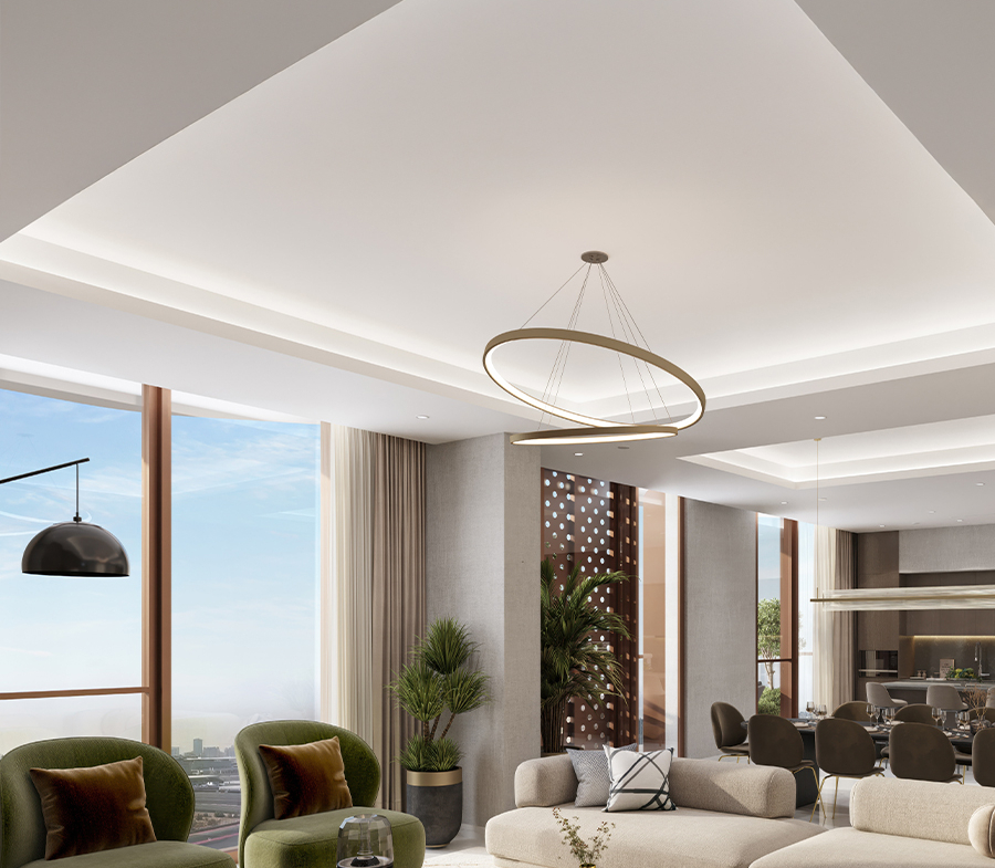 Takaya penthouse contemporary living area